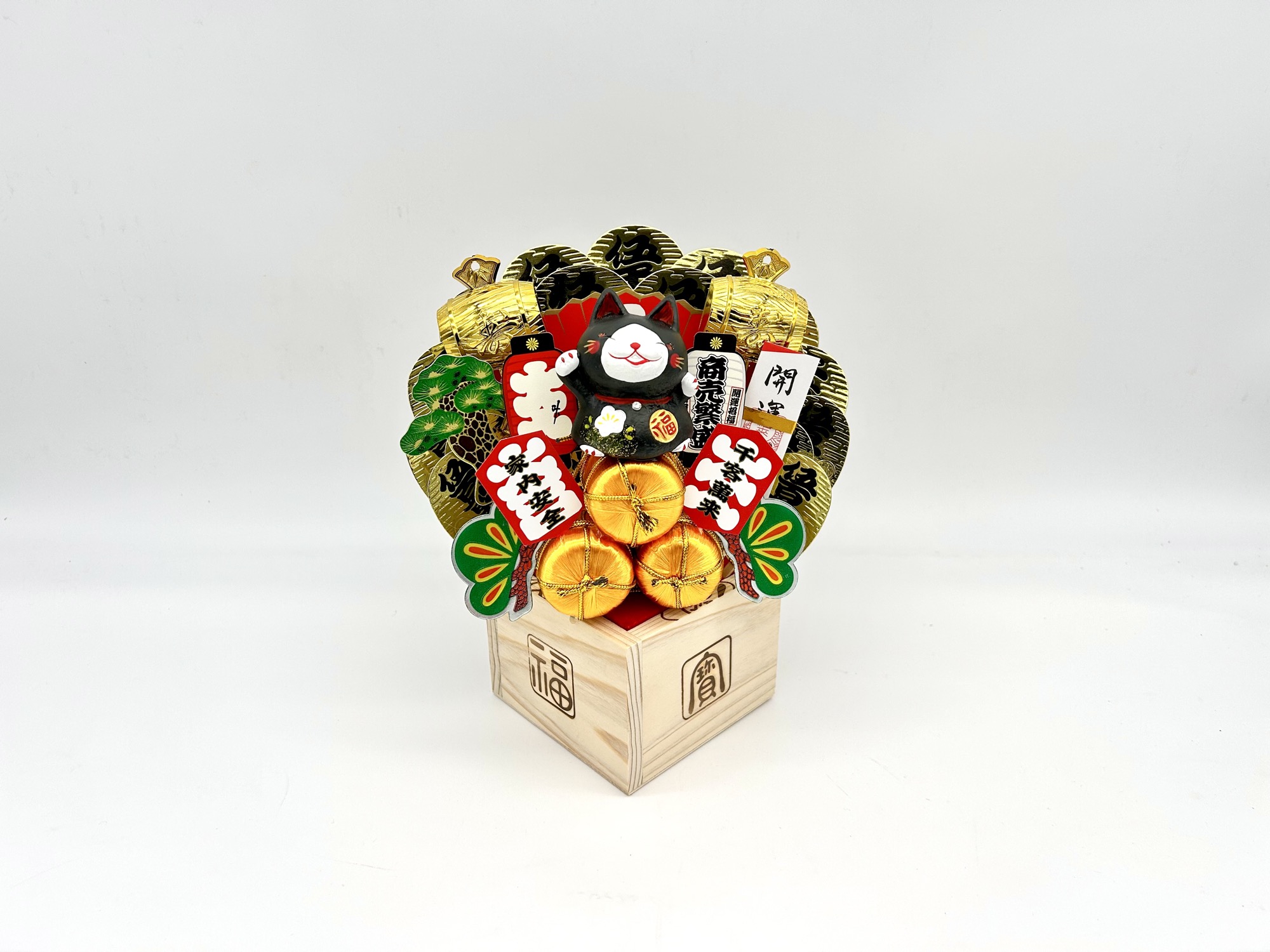 福枡3合 笑福、開運シリーズ - 縁起物熊手 森戸商店